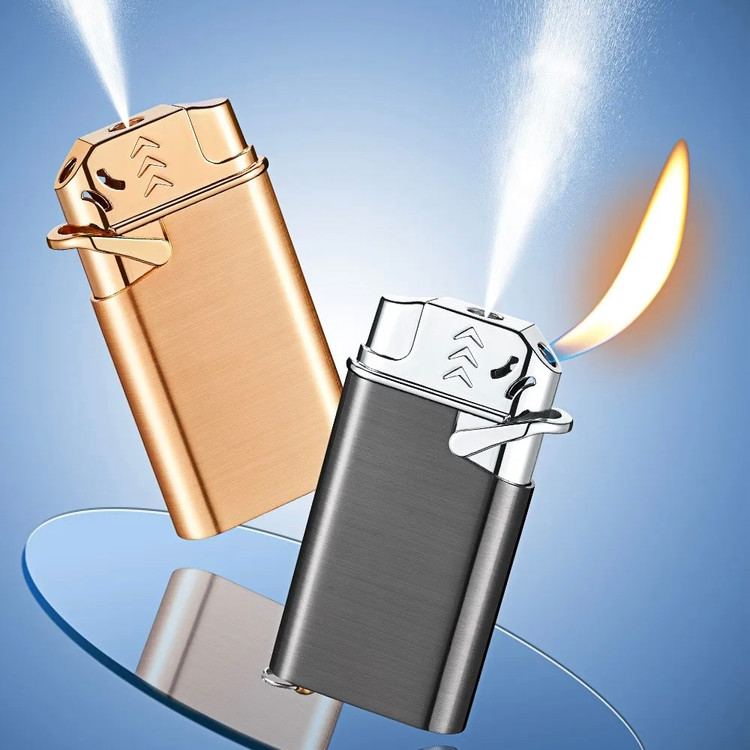 فندک گازی برند lighter دارای مخزن عطر و شاستی اسپری