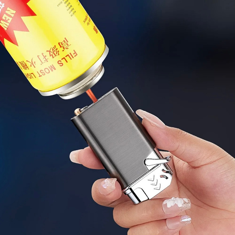 فندک گازی برند lighter دارای مخزن عطر و شاستی اسپری