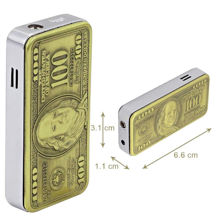 فندک گازی برند lighter کشویی شعله قرمز کوره ای بدنه فلزی