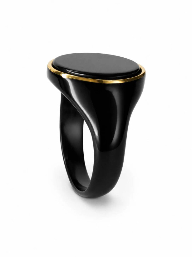 انگشتر مردانه استیل مشکی مدل Royale Black