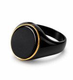 انگشتر مردانه استیل مشکی مدل Royale Black