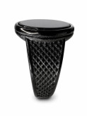 انگشتر مردانه استیل مشکی مدل Shadow Crown