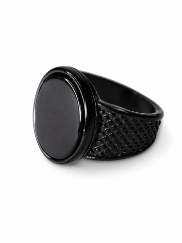 انگشتر مردانه استیل مشکی مدل Shadow Crown