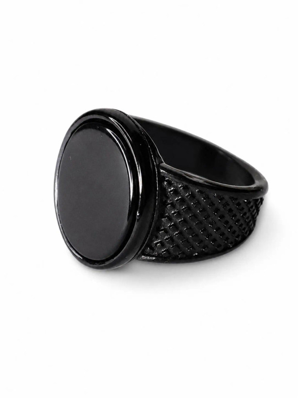 انگشتر مردانه استیل مشکی مدل Shadow Crown
