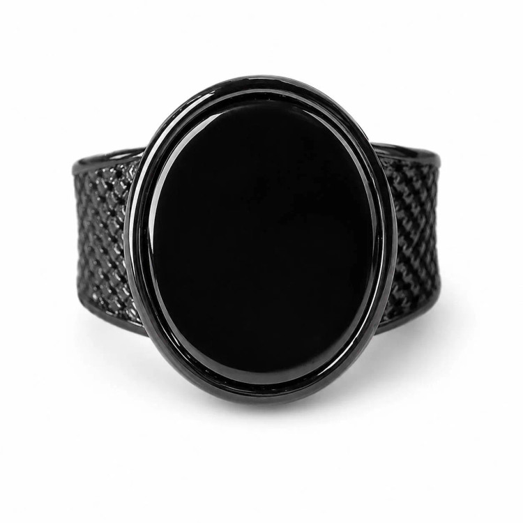 انگشتر مردانه استیل مشکی مدل Shadow Crown