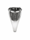نگشتر مردانه استیل طرح مدوسا ورساچه مدل Silver Medusa
