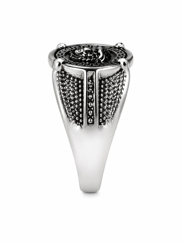نگشتر مردانه استیل طرح مدوسا ورساچه مدل Silver Medusa
