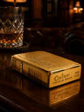 فندک بنزینی برند chief بدنه برنجی طرح Marlboro