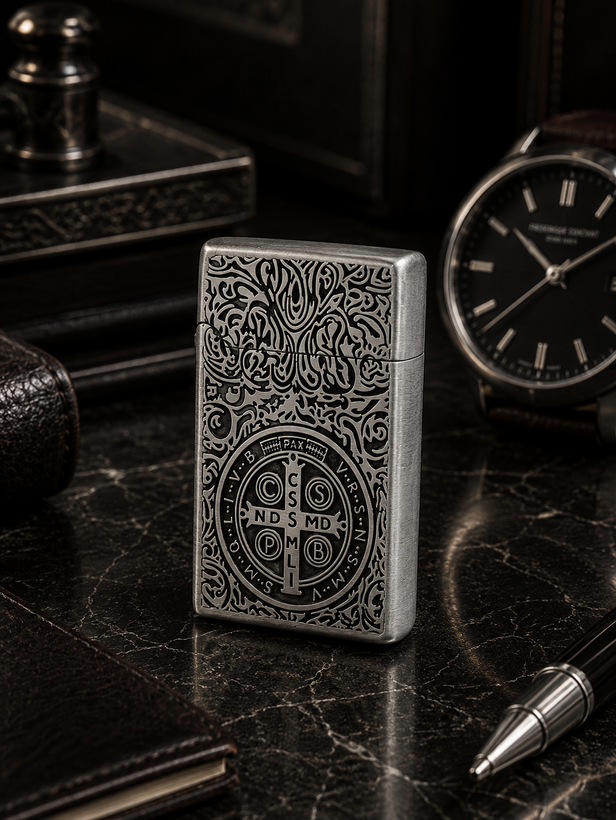 فندک بنزینی برند lighter بدنه فلزی طرح کنستانتین
