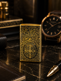 فندک بنزینی برند lighter بدنه فلزی طرح کنستانتین