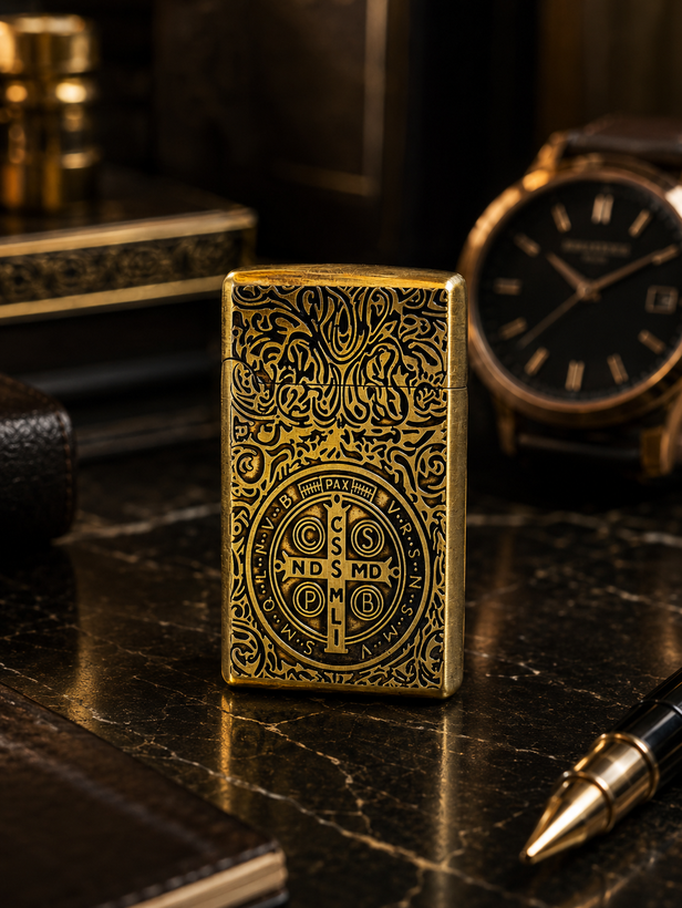 فندک بنزینی برند lighter بدنه فلزی طرح کنستانتین