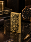 فندک بنزینی برند lighter بدنه فلزی طرح کنستانتین