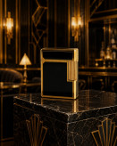 فندک دروی(derui)لاین1بدنه لاکی مشکی طلایی