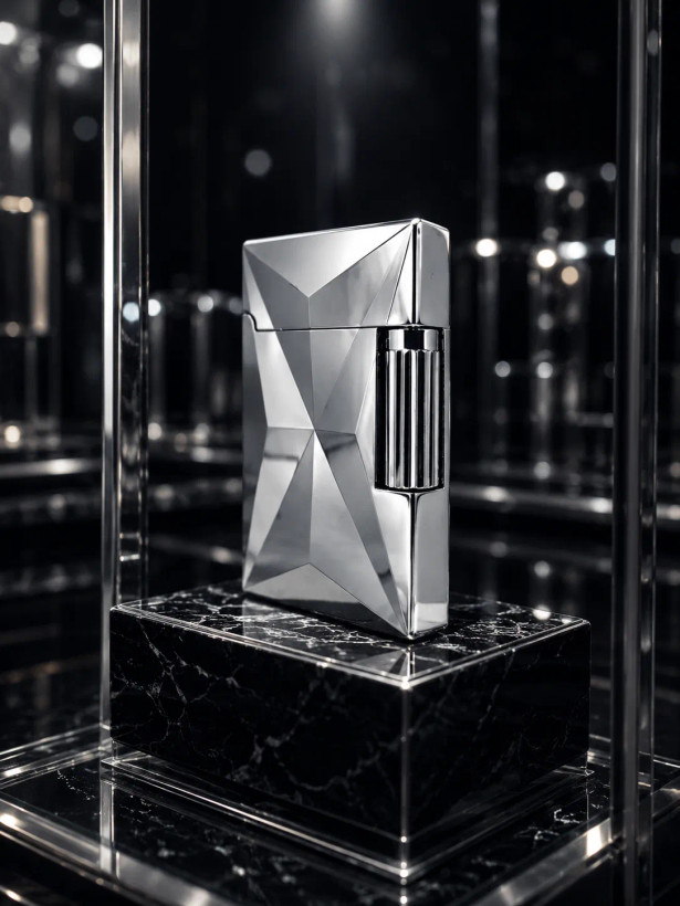 فندک گازی بغل زن برند lighter بدنه فلزی طرح کریستال