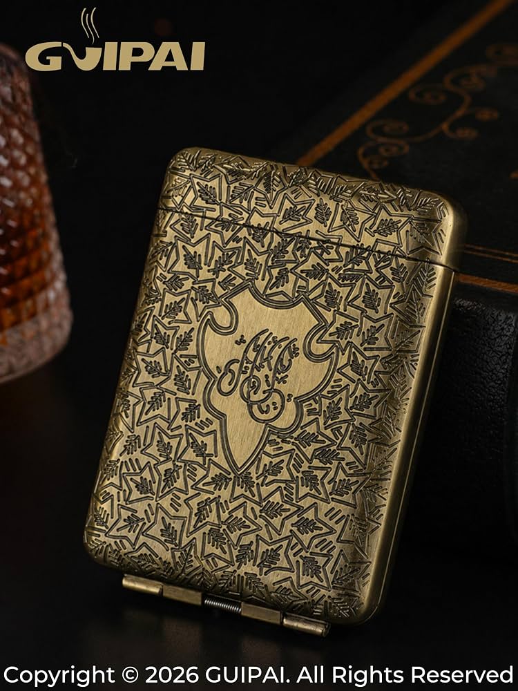 جای سیگار برند دلفین بدنه برنجی طرح تامی سلبی رنگ طلایی مات