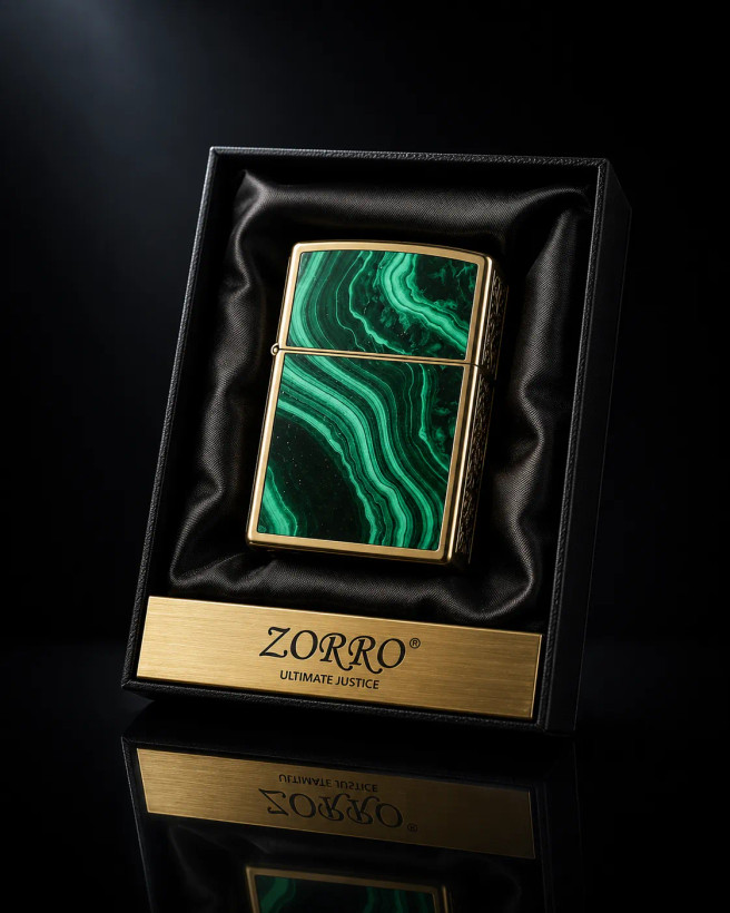 فندک بنزینی zorro بدنه فلزی طرح ابر بادی سری zk43
