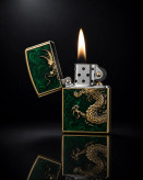 فندک بنزینی zorro بدنه فلز ی طرح dragon سری zk53