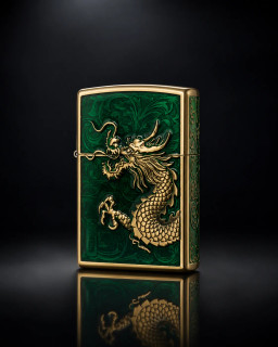 فندک بنزینی zorro بدنه فلز ی طرح dragon سری zk53