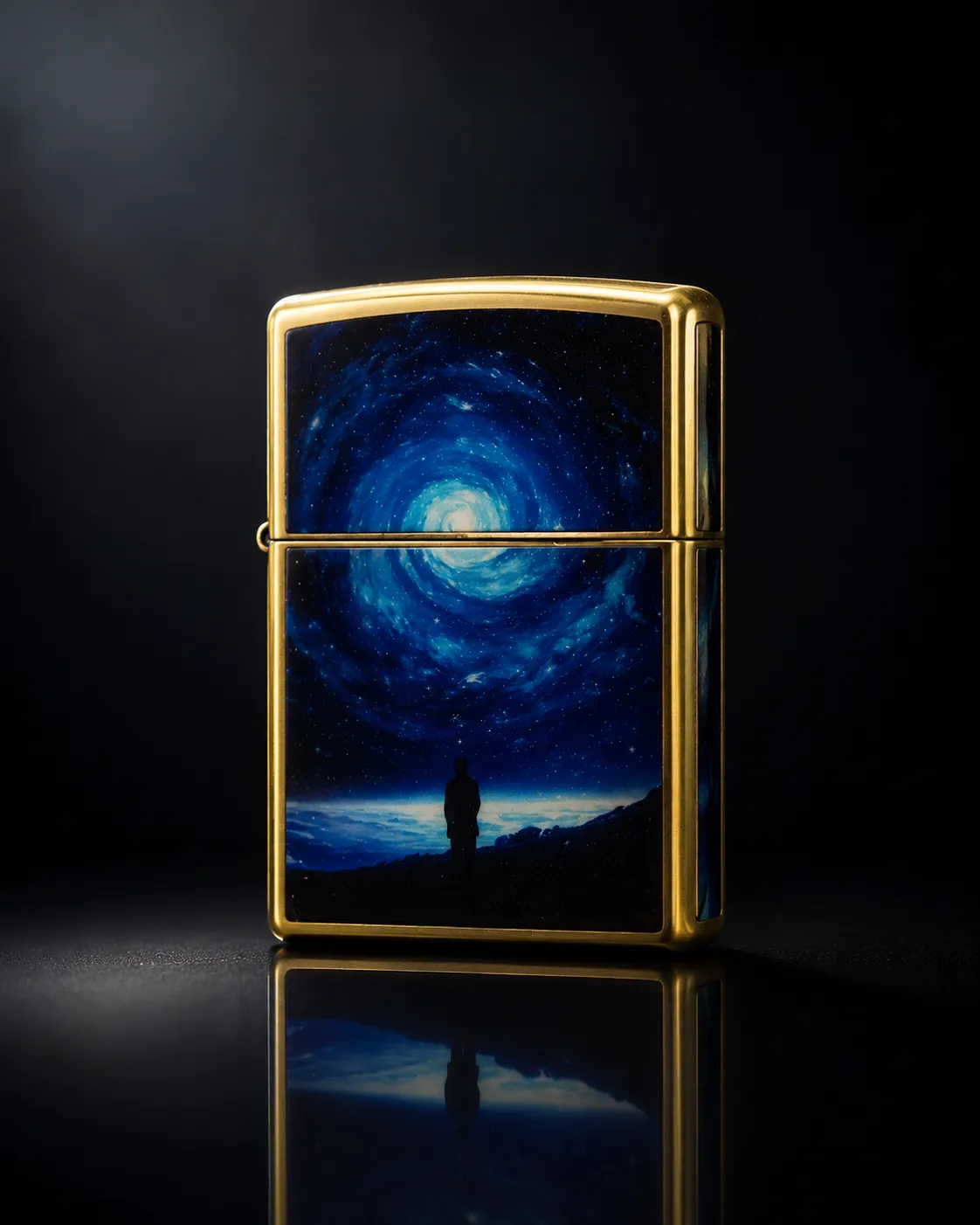 فندک بنزینی zorro بدنه فلزی طرح Galaxy Dream سری zk53