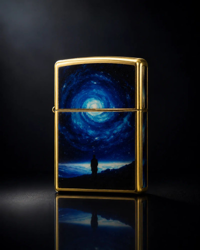 فندک بنزینی zorro بدنه فلزی طرح Galaxy Dream سری zk53