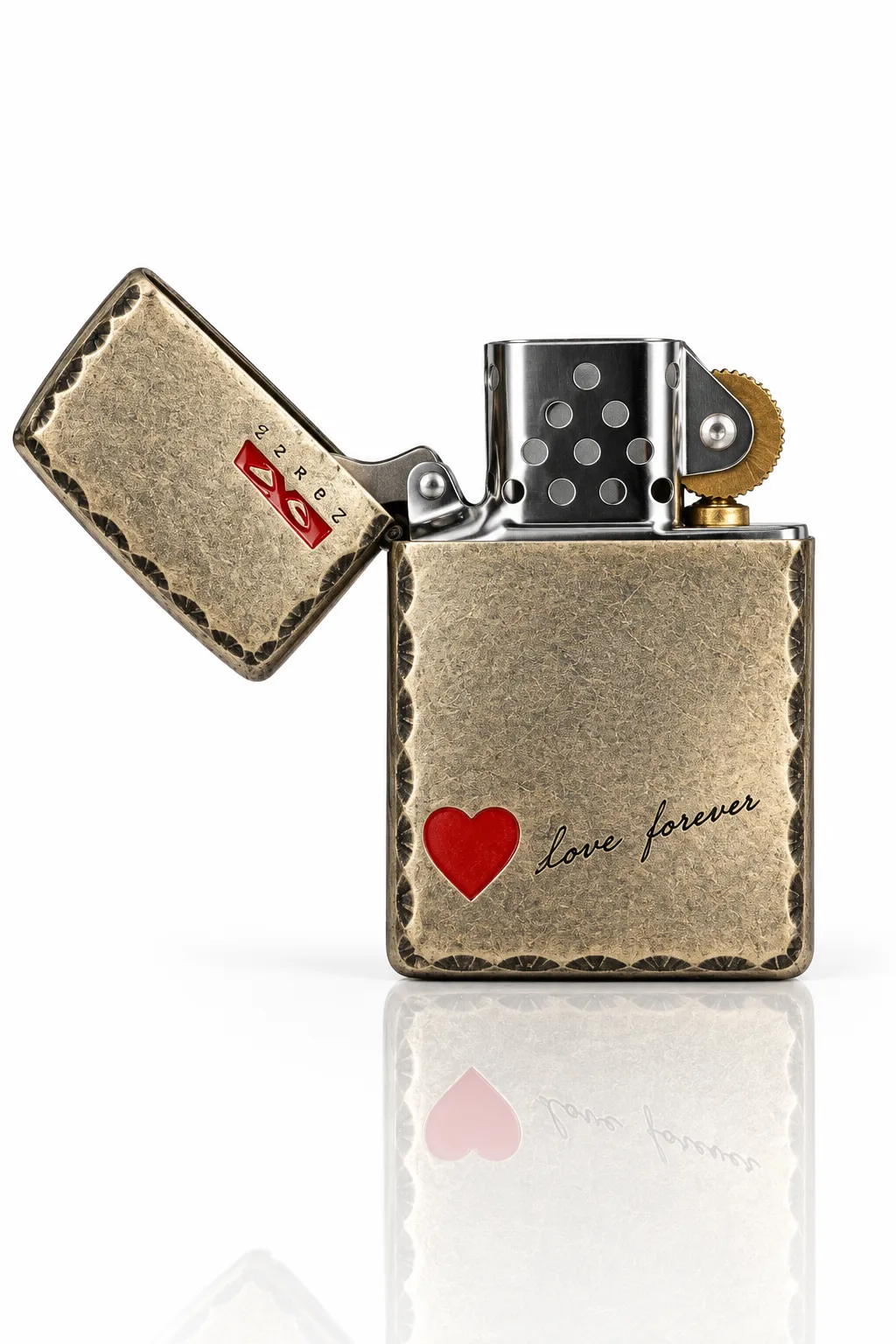 فندک بنزینی برند zorro بدنه فلزی طرح love اورجینال