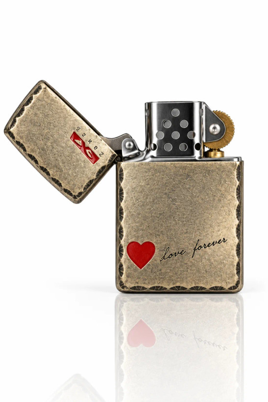 فندک بنزینی برند zorro بدنه فلزی طرح love اورجینال