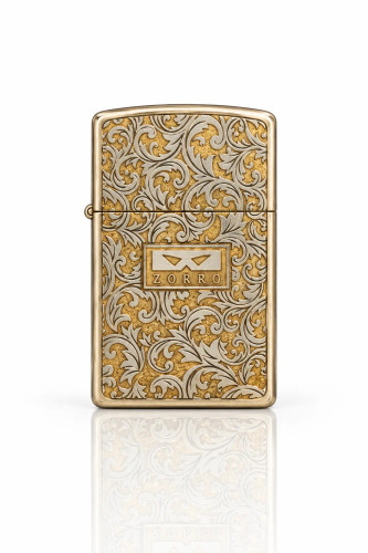 فندک بنزینی برند ZORRO لیمیتذ شماره 1637بدنه حکاکی اورجینال