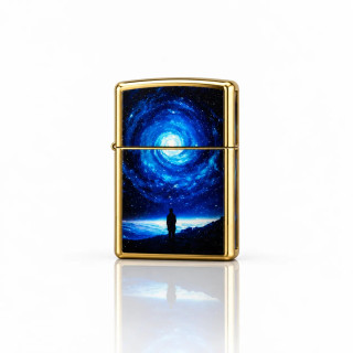 فندک بنزینی zorro بدنه فلزی طرح Galaxy Dream سری zk53