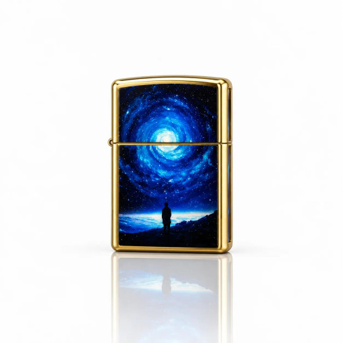 فندک بنزینی zorro بدنه فلزی طرح Galaxy Dream سری zk53