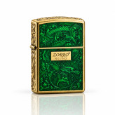 فندک بنزینی برند zorro بدنه فلزی طرح Divine Dragon سری ZK33